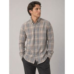 Burberry London Plaid 100% Imported Cotton Long Sleeve Button Up Shirt Mens L